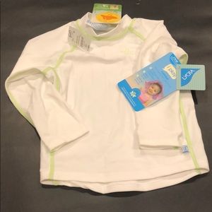 White swim shirt - I play